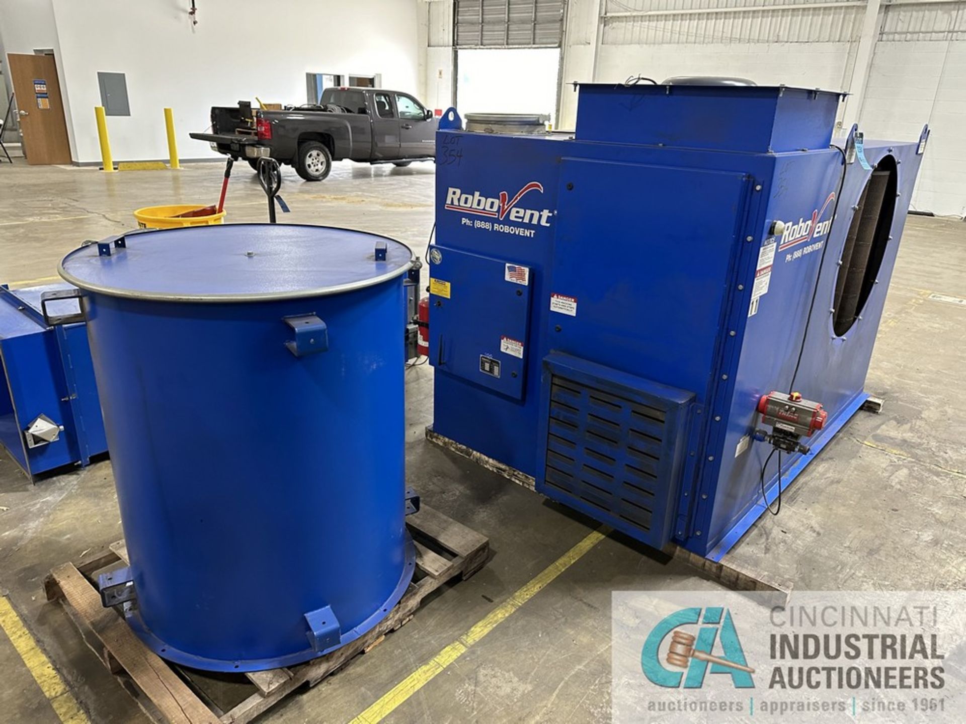 25 HP ROBOVENT FLOORSAVER MODEL DFS-800-8 DUST COLLECTOR; S/N 265609 (NEW 10/2016), DELTA 3 SPARKOUT