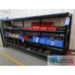 SECTION 21" X 121" X 61" HIGH HEAVY DUTY STEEL FRAME MULTI-LEVEL SHELF WITH WOOD DECKING **SPECIAL