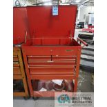 (LOT) MISCELLANEOUS TOOLING WITH US GENERAL FOUR-DRAWER PORTABLE TOOL CHEST