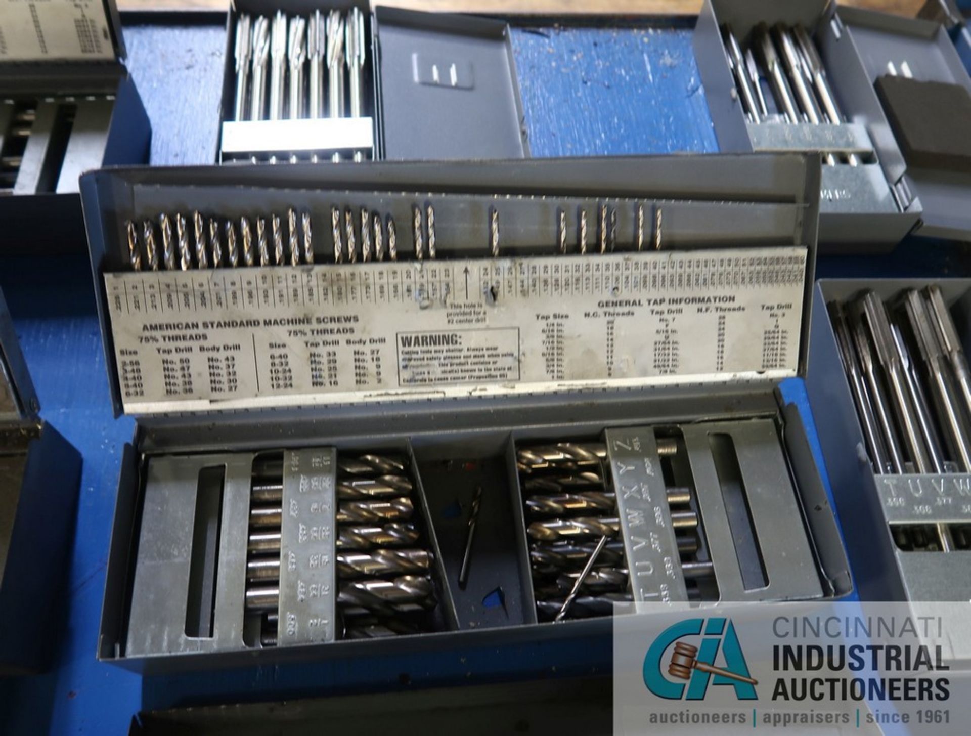 INDEXABLE CASE WITH DRILLS AND REAMERS AND CRAFTSMAN TOOLBOX - Image 6 of 11