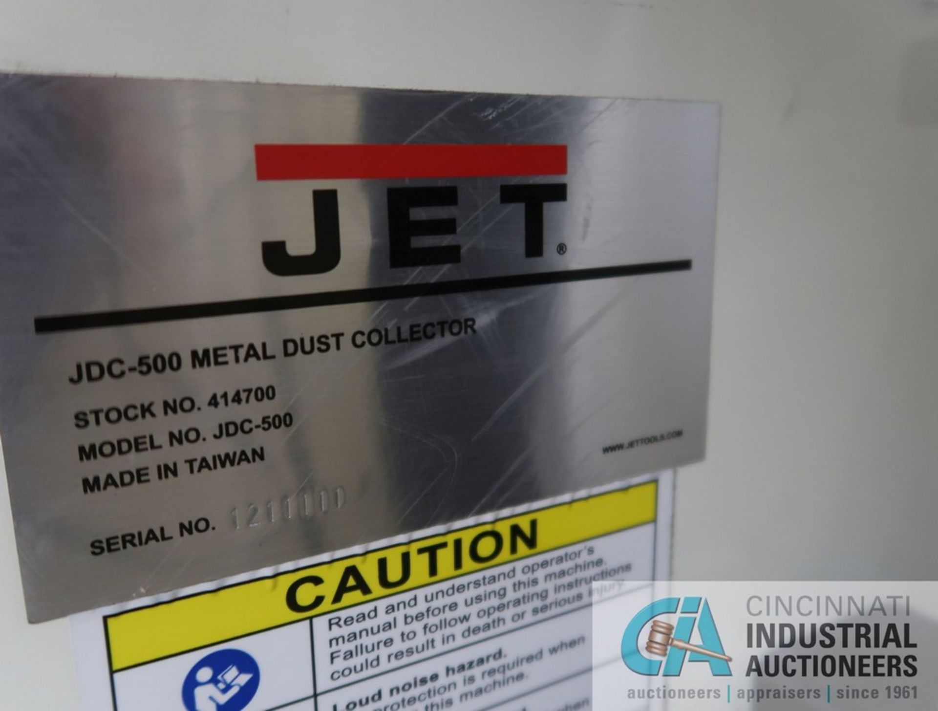 JET MODEL JDC-500 METAL DUST COLLECTOR; S/N 1211111 - Image 2 of 2