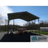 20' DEEP X 24' WIDE X 20' HIGH AT PEAK (APPROX.) GABLE ROOF OPEN AIR CARPORT