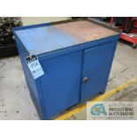 (LOT) MISCELLANEOUS GRINDING WHEELS WITH COUNTER HEIGHT CABINET
