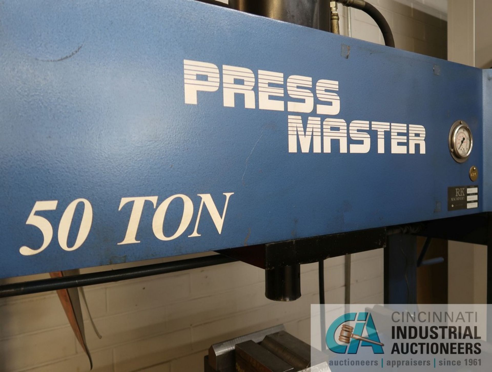 50 TON CAPACITY RK MACHINERY MODEL 50T-E/H PRESS MASTER H-FRAME HYDRAULIC PRESS; S/N 029921151T - Image 5 of 7