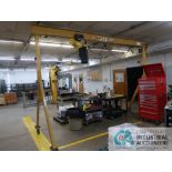 1 TON CAPACITY SPANCO TRACK RUNNING GANTRY CRANE WITH 1 TON CAPACITY BUDGIT PENDANT CONTROL CHAIN