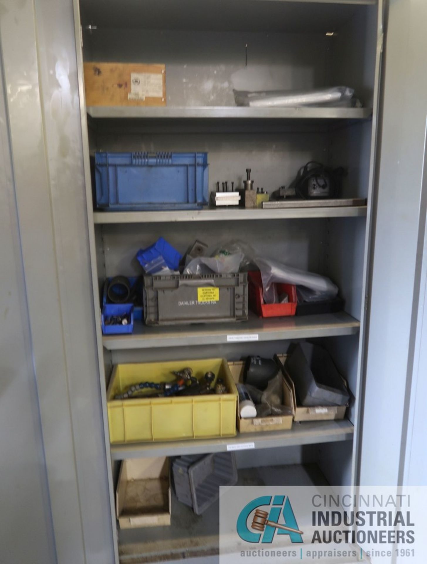 (LOT) MISCELLANEOUS SHOP SUPPLIES WITH TWO-DOOR CABINET - Image 2 of 5