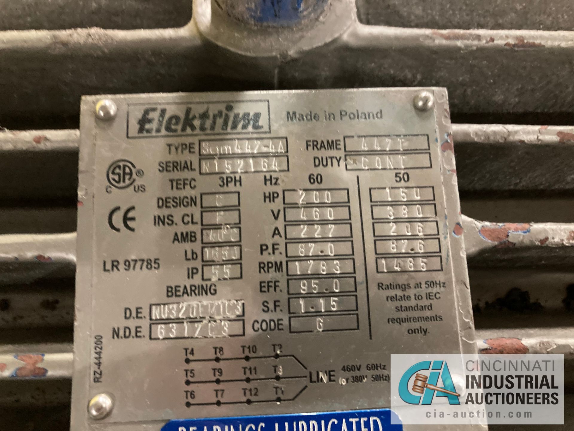 CROWN MODEL CM1001 EXTRUDER; S/N 1378, 200 HP, 1:25 GEAR RATION, 330 LB. DYNAMIC THRUST - Image 5 of 8