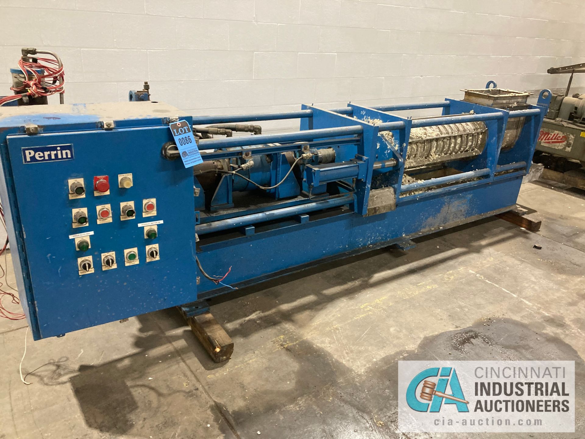 10" PERRIN MODEL CPS10-5148 HYDRUALIC SCREW PRESS WITH HYDRAULIC UNIT