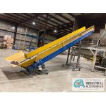 36" WIDE X 25' CLEATED RUBBER BELT INCLINE CONVEYOR