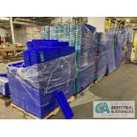 (LOT) BLUE ACRO BINS (APPROX. 1,300 PIECES - 6" X 20"