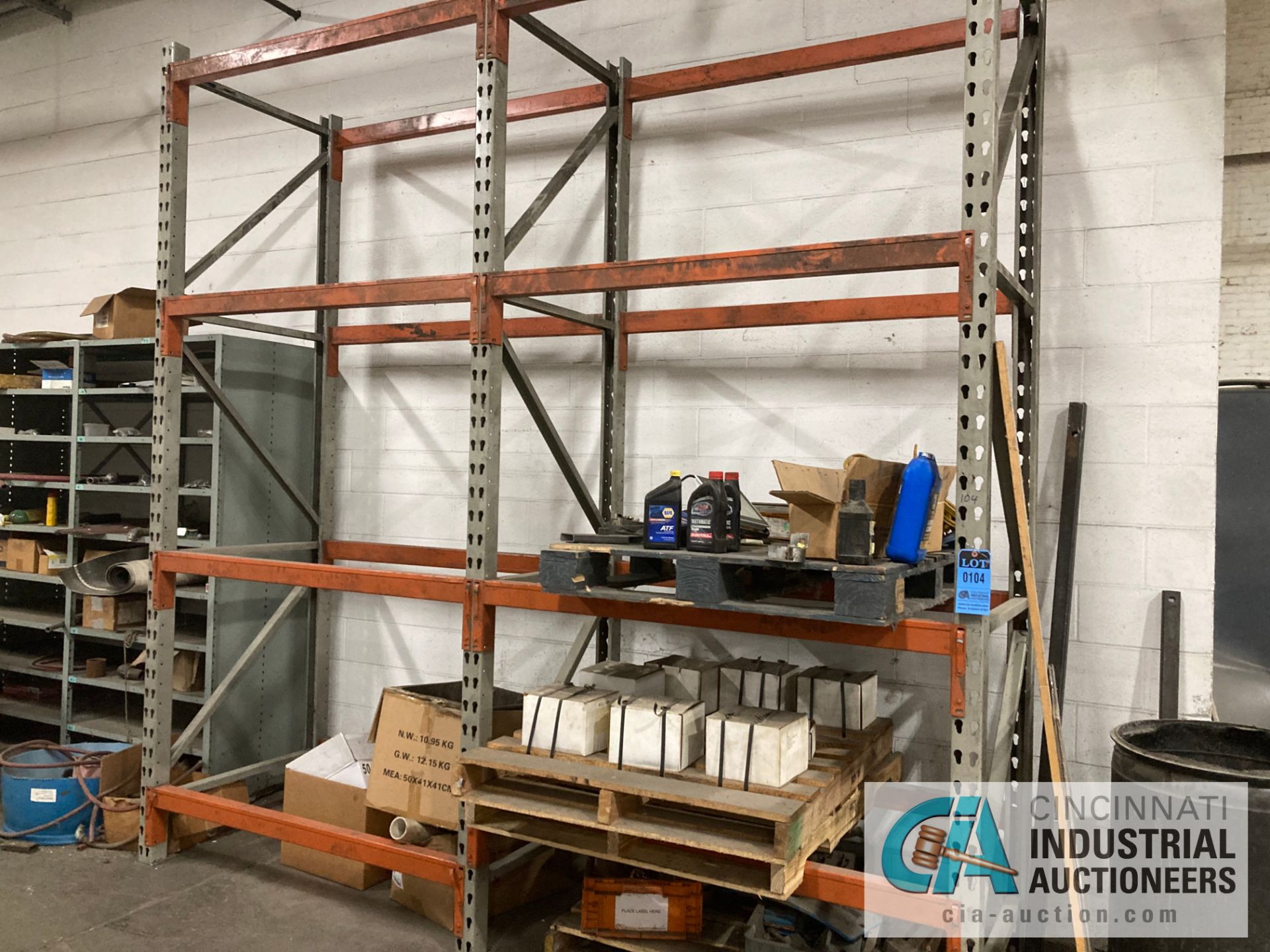 SECTIONS 36" X 60" X 10' PALLET RACK, (6) UPRIGHTS, (32) CROSSBEAMS - NO CONTENTS