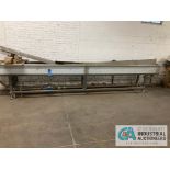 16" WIDE X 15' LONG X 12" DEEP COOLING TANK