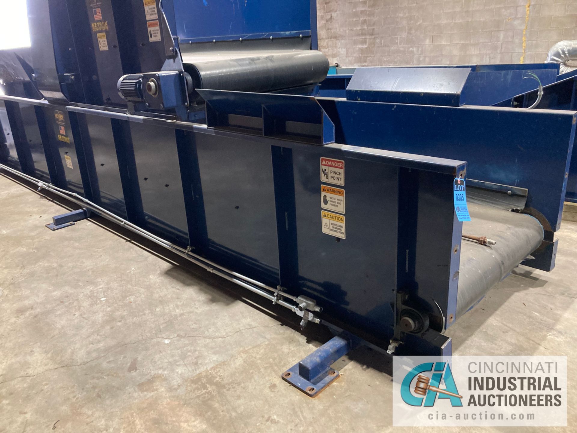 (LOT) 48" WIDE EZ-TRAX CONVEYOR, (3) SECTIONS WITH OVERALL LENGTH OF 80'