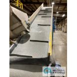 39" X 24' RUBBER BELT INCLINE EXIT CONVEYOR WITH SACK STAND