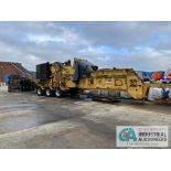 VERMEER MODEL HG6000 TRI-AXLE TRAILER TYPE MOBILE SHREDDER, 630 HP (C16), CAT ENGINE, 385/65R/22.5