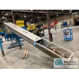 (LOT) 14" DIAMETER X 15' INCLINE AUGER CONVEYOR AND GAYLORD STAND