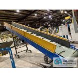 32" WIDE X 25' CLEATED RUBBER BELT INCLINE CONVEYOR