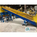 32" WIDE X 25' CLEATED RUBBER BETL INCLINE CONVEYOR