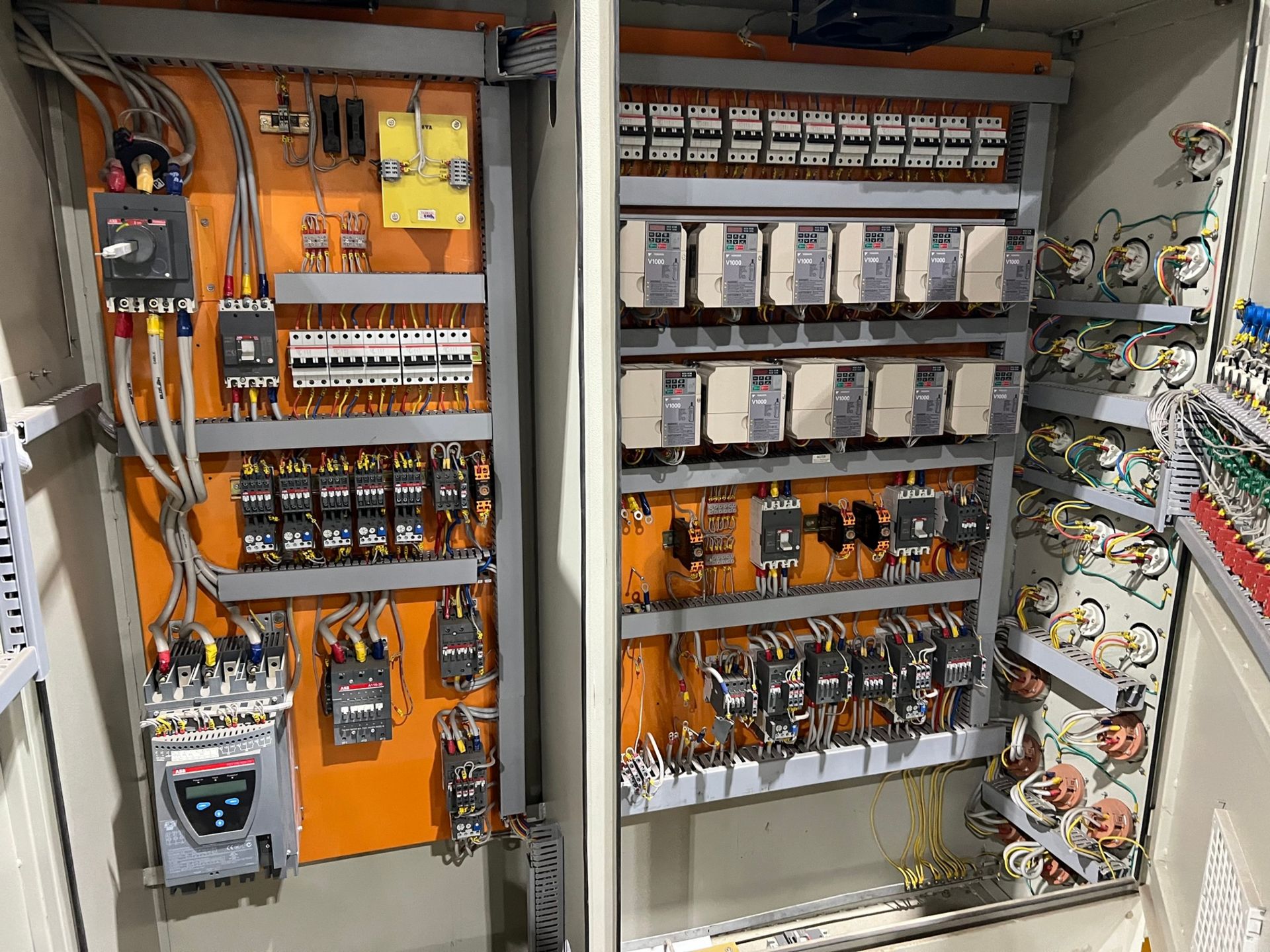 WASH LINE CONTROL PANELS, START/STOP CONTROL BUTTONS, YASKAWA AND ABB ...
