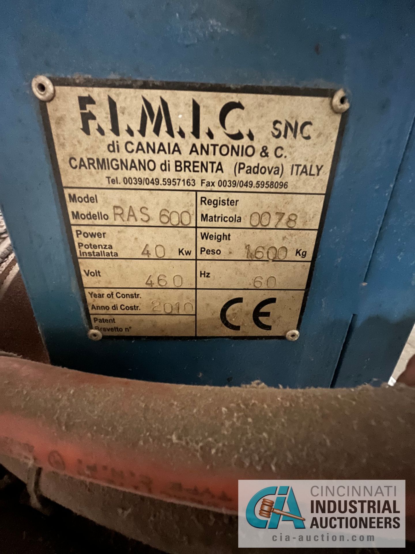 ****FIMIC RAS 600 SCREEN CHANGER, 40 KW; S/N 0078 - Image 7 of 10