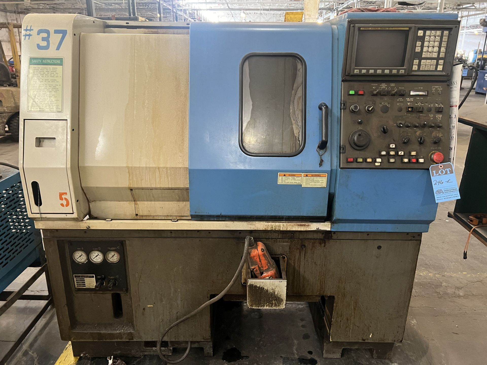 HYUNDAI MODEL HIT-8F CNC TURNING CENTER; S/N 14757002 **For convenience, the loading fee of $200.00 - Image 3 of 10