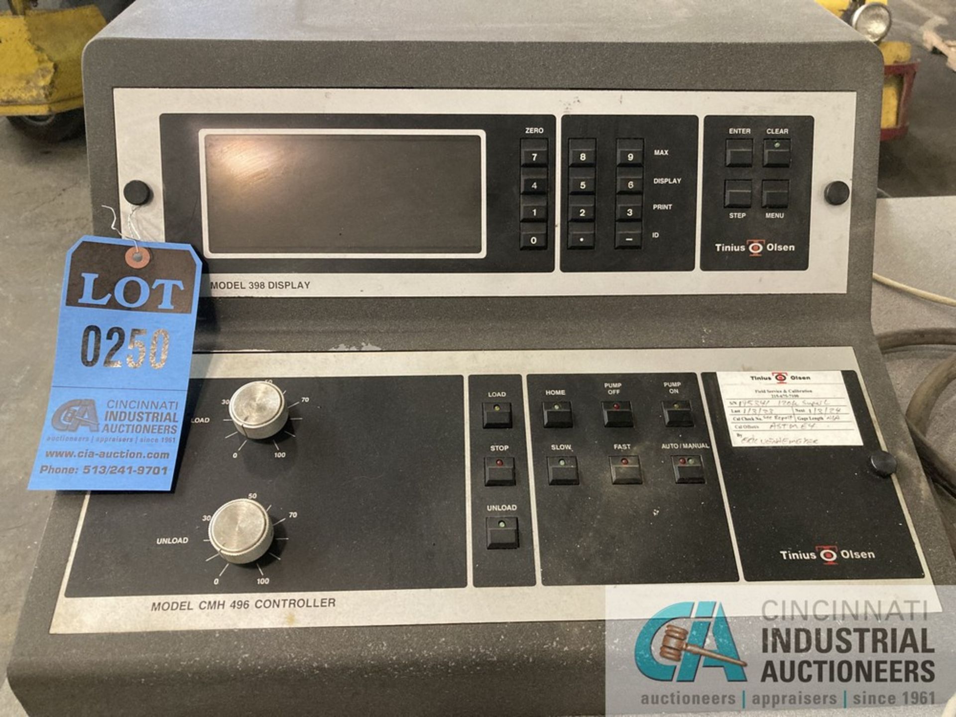 TININS OLSEN MODEL 398 TENSILE TESTER WITH CMH 496 CONTROLLER - OUT OF SERVICE - Bild 4 aus 4