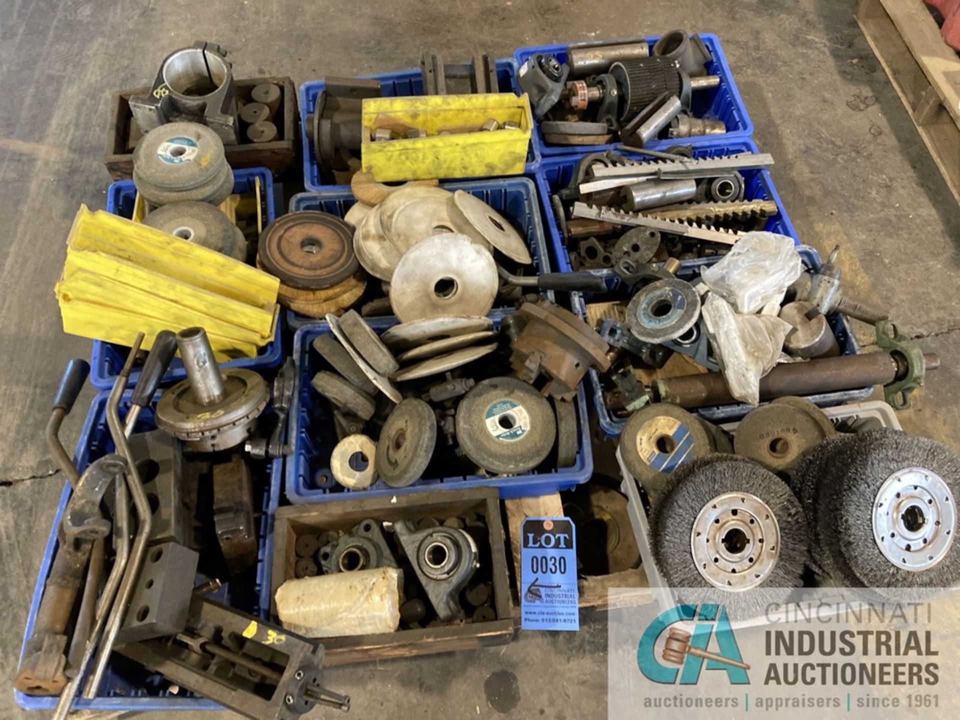 (LOT) (4) SKIDS OF MACHINE PARTS, HARDWARE AND HARDWARE