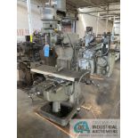 1 HP BRIDGEPORT VERTICAL MILL; S/N 104080, 9" X 42" TABLE