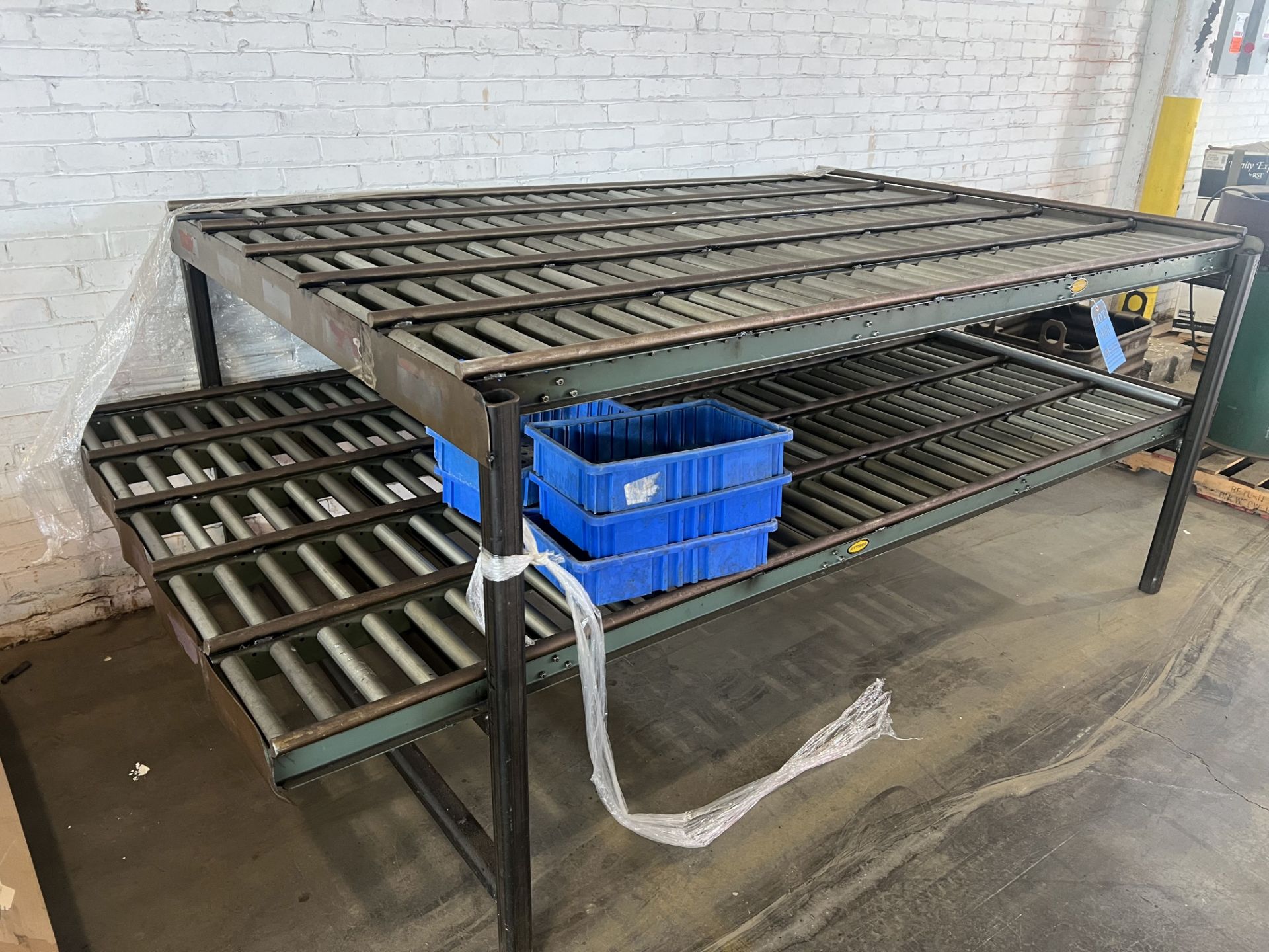 (LOT) ROLLER CONVEYOR SYSTEM; (10) 10" WIDE X 8' LONG SECTIONS **For convenience, the loading fee of - Image 3 of 5