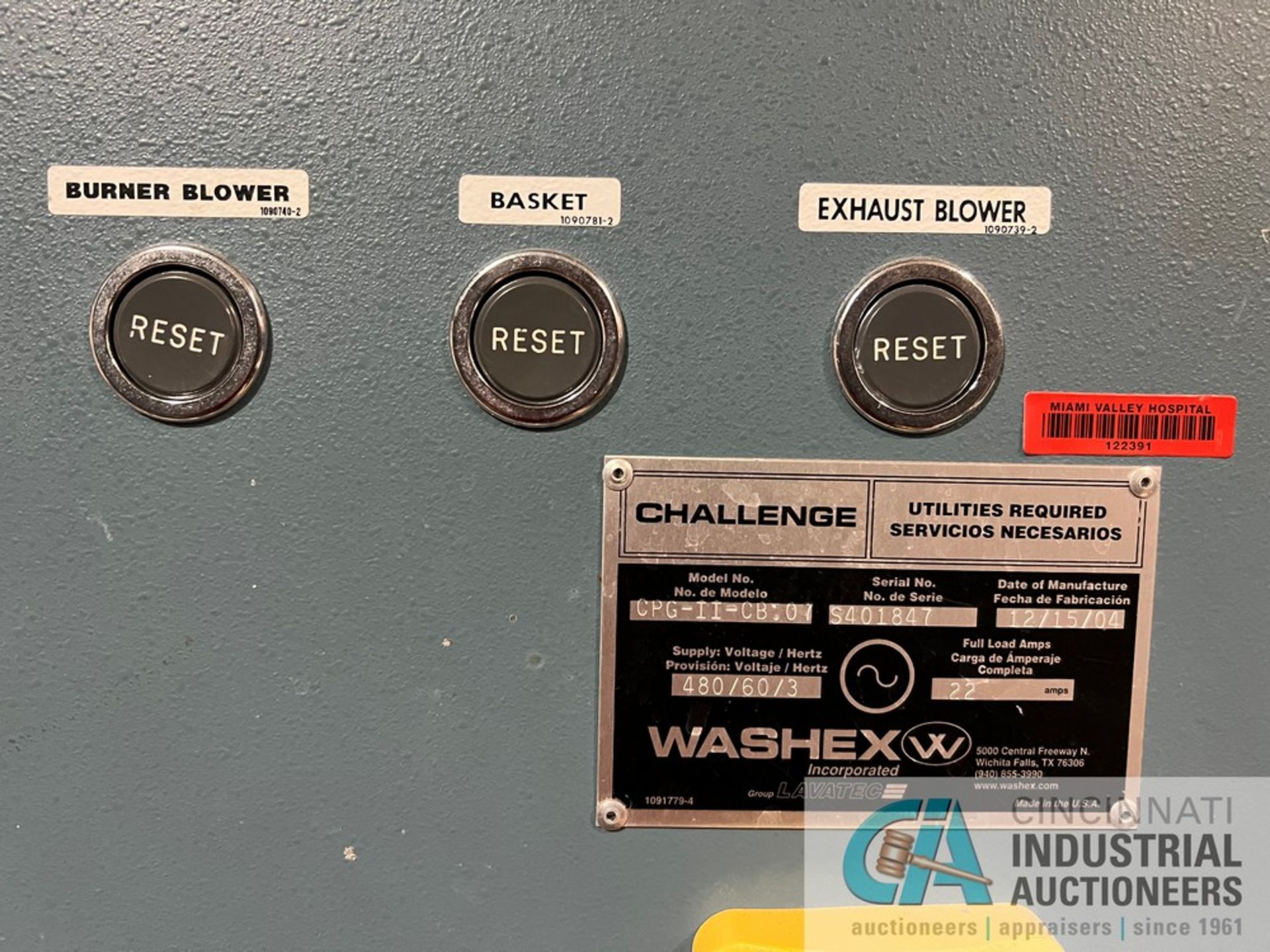 250 LB. WASHEX / LAVATEC MODEL CPG-II-0B.07.016D NATURAL GAS DRYER; S/N S401847 **For convenience, - Image 5 of 8