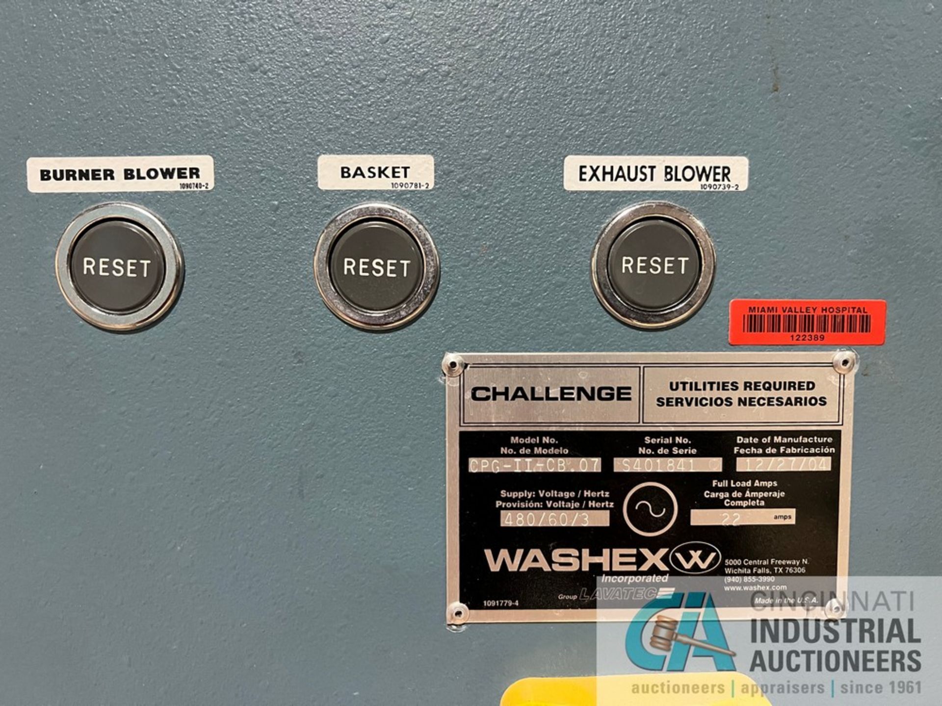 250 LB. WASHEX / LAVATEC MODEL CPG-II-0B.07.016D NATURAL GAS DRYER; S/N S401841 **For convenience, - Image 6 of 9