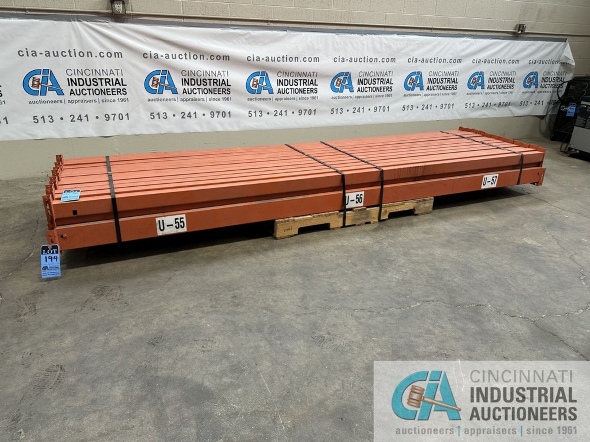 4-3/4" FACE X 136" WIDE INTERLAKE PALLET RACK STEP CROSSBEAMS - to be sold by the piece multiplied