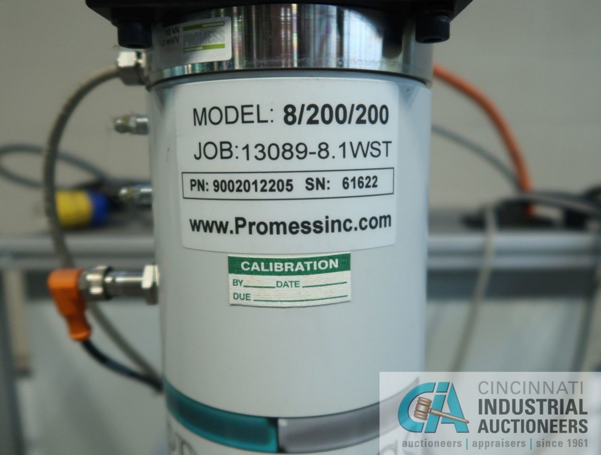 PROMESS MODEL 8/200/200 SERVO LOAD TEST PRESS; S/N 61622; P/N 9002012205 (NEW 2017), 3-1/2" RAM - Image 12 of 14