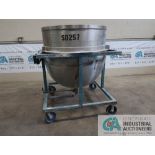 245 GALLON STAINLESS STEEL PORTABLE MIXING BOWL