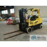 2015 HYSTER 12,000 LB. MODEL S120FTS FORTIS LPG SOLID TIRE FORKLIFT - Main lift cylinder cracked;