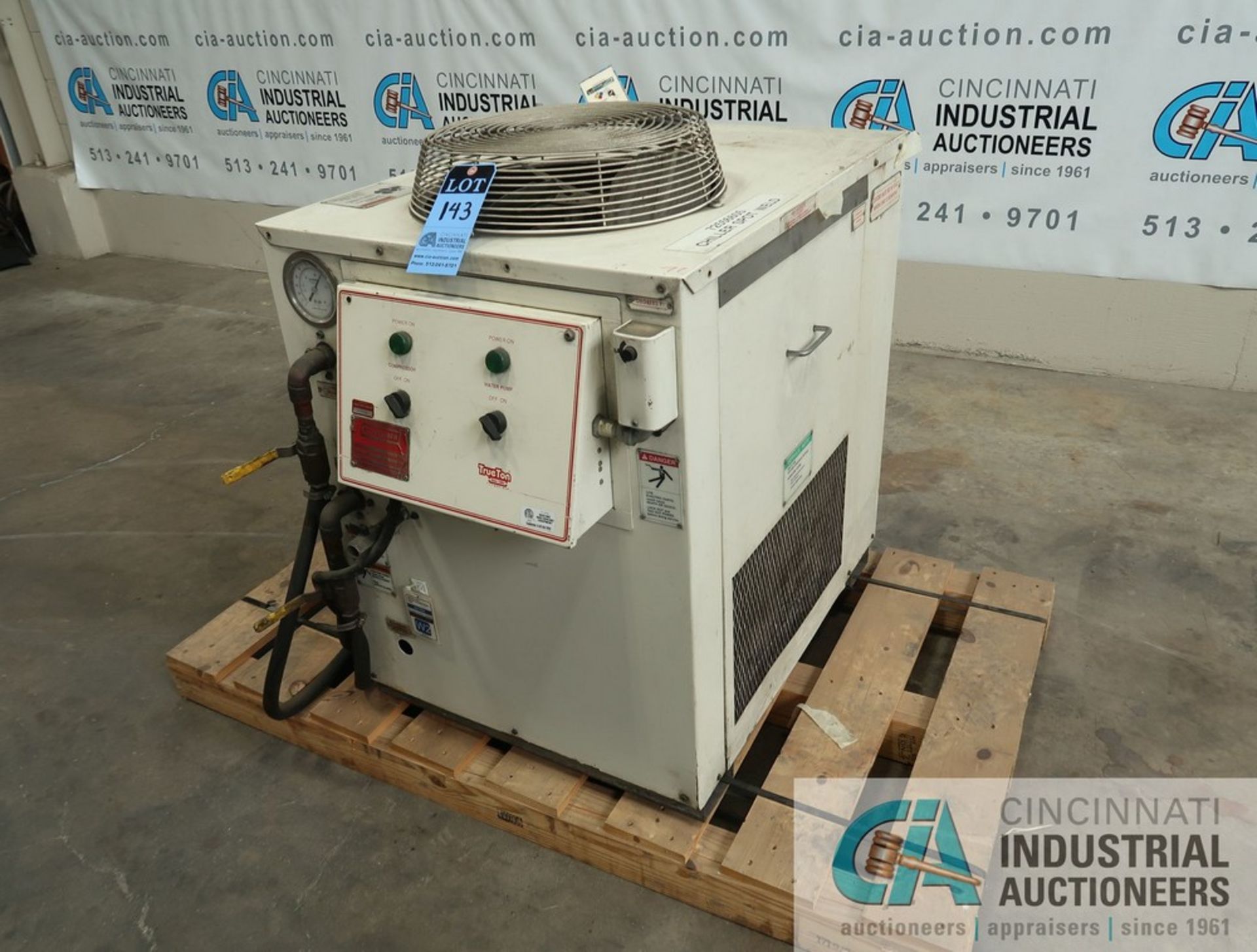 SCHREIBER MODEL 100AC TRUE TON WATER CHILLER; S/N 6605, 3-PHASE, 460 VOLTS