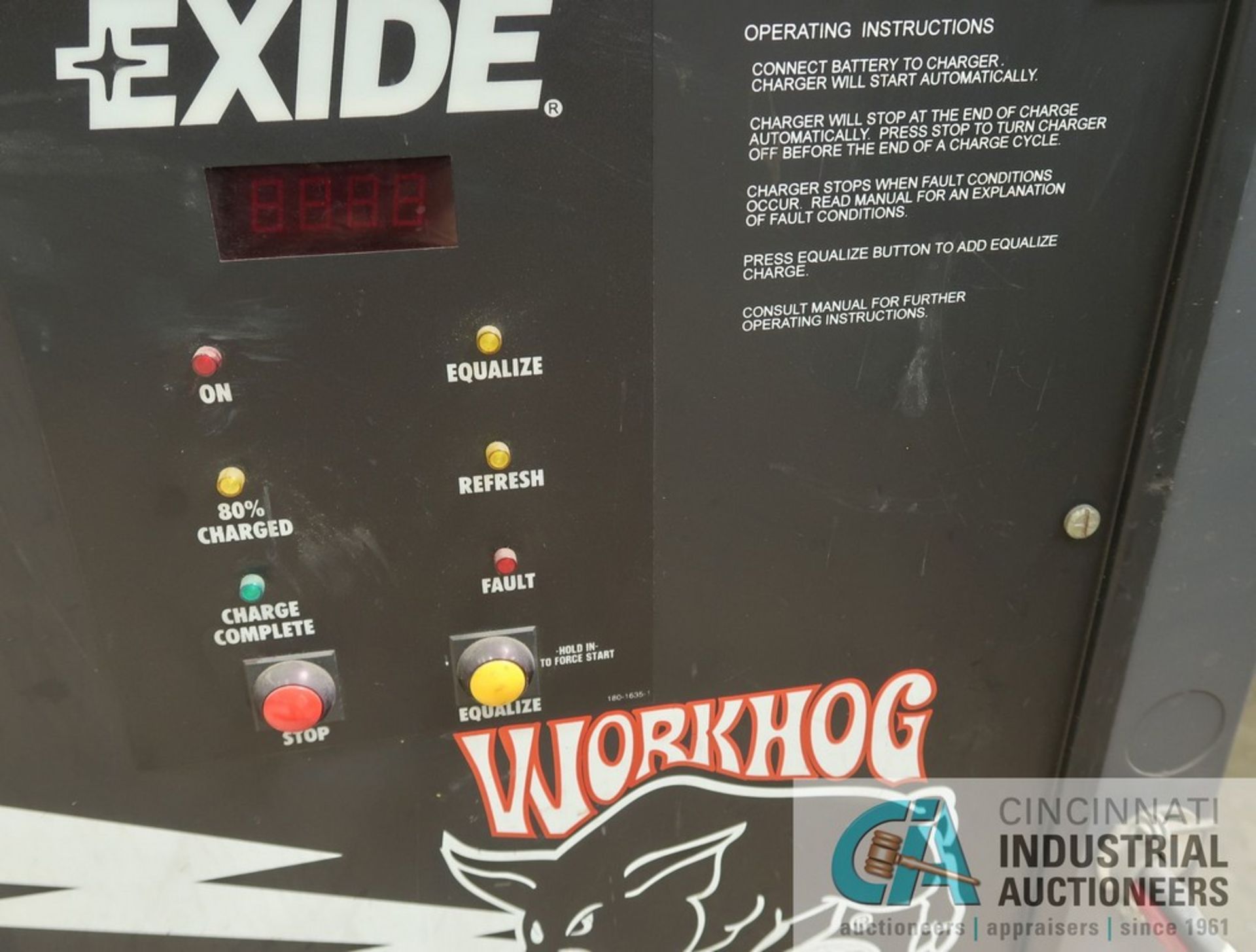 48-VOLT EXIDE MODEL W3-24-550 BATTERY CHARGER; S/N YG35349, 3-PHASE, 48 DC VOLTS, 480 AC VOLTS - Image 4 of 6