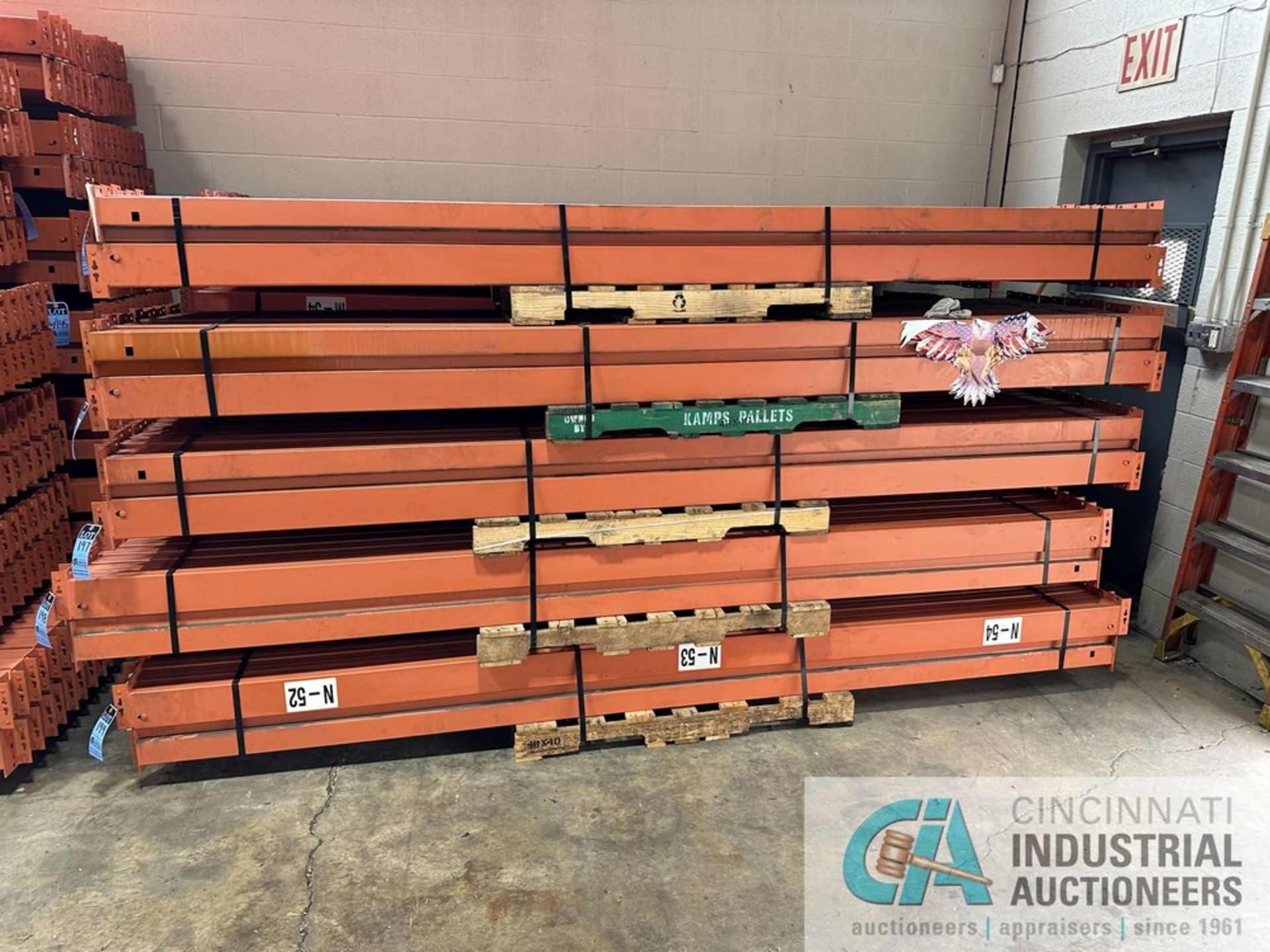 4-3/4" FACE X 136" WIDE INTERLAKE PALLET RACK STEP CROSSBEAMS - to be sold by the piece multiplied - Image 8 of 14