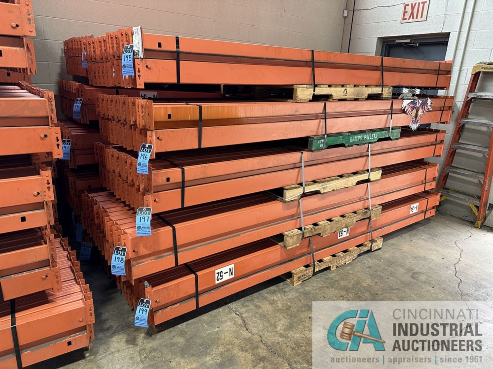 4-3/4" FACE X 136" WIDE INTERLAKE PALLET RACK STEP CROSSBEAMS - to be sold by the piece multiplied - Image 9 of 14