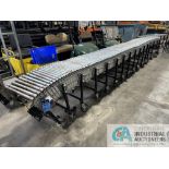 22" WIDE X 20' COLLAPSED X 57' EXPANDED ADJUSTABLE HEIGHT ACCORDION STYLE POWER ROLLER CONVEYOR