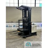 2016 CROWN MODEL SP3500 SERIES STAND-UP ELECTRIC ORDER PICKER; S/N 1A459471, 10,988 HOURS SHOWING,