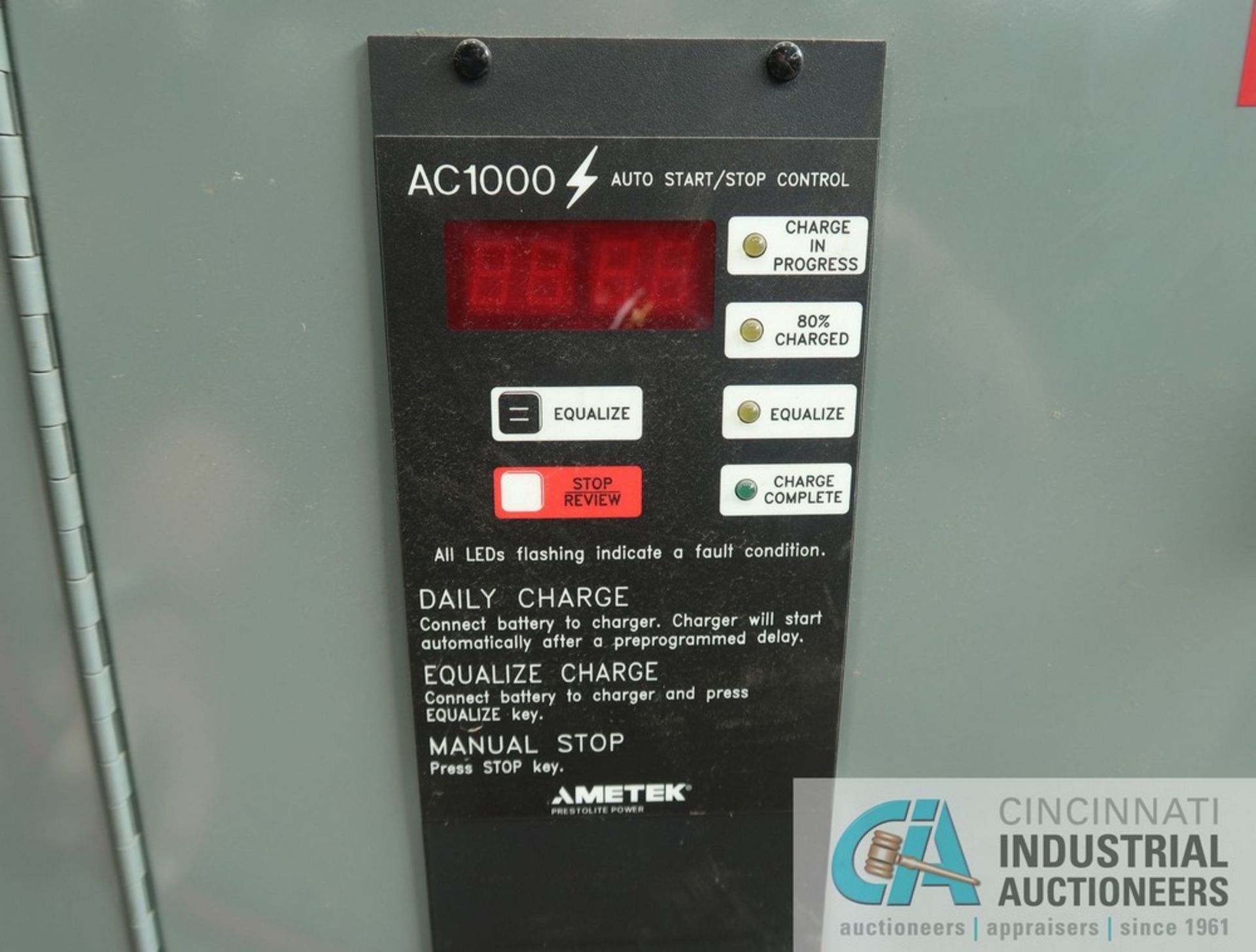 24-VOLT GENERAL BATTERY MODEL SC1-12-550 THE GENERAL SERIES BATTERY CHARGER; S/N DG124683, 24 DC - Image 4 of 6