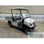 2021 CLUB CAR MODEL CARRYALL 500 ELECTRIC GOLF CART; S/N ME2127-187263, 45" X 48" X 10" DEEP DUMP