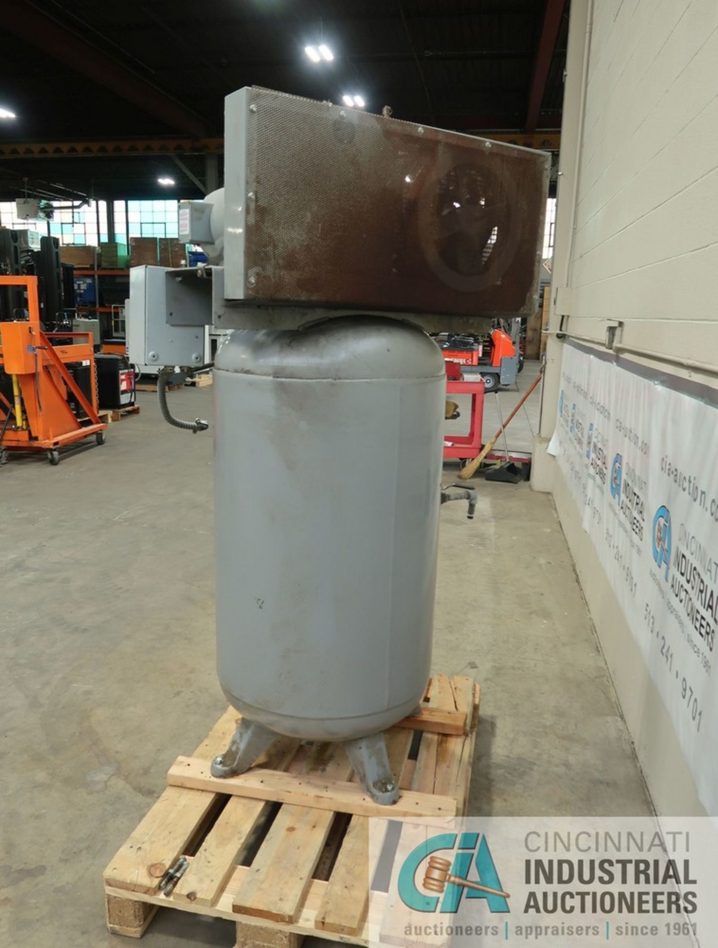 INGERSOLL RAND MODEL T30 VERTICAL TANK AIR COMPRESSOR; S/N 30T-693099, 3-PHASE, 200 VOLTS, 5 HP - Image 2 of 9