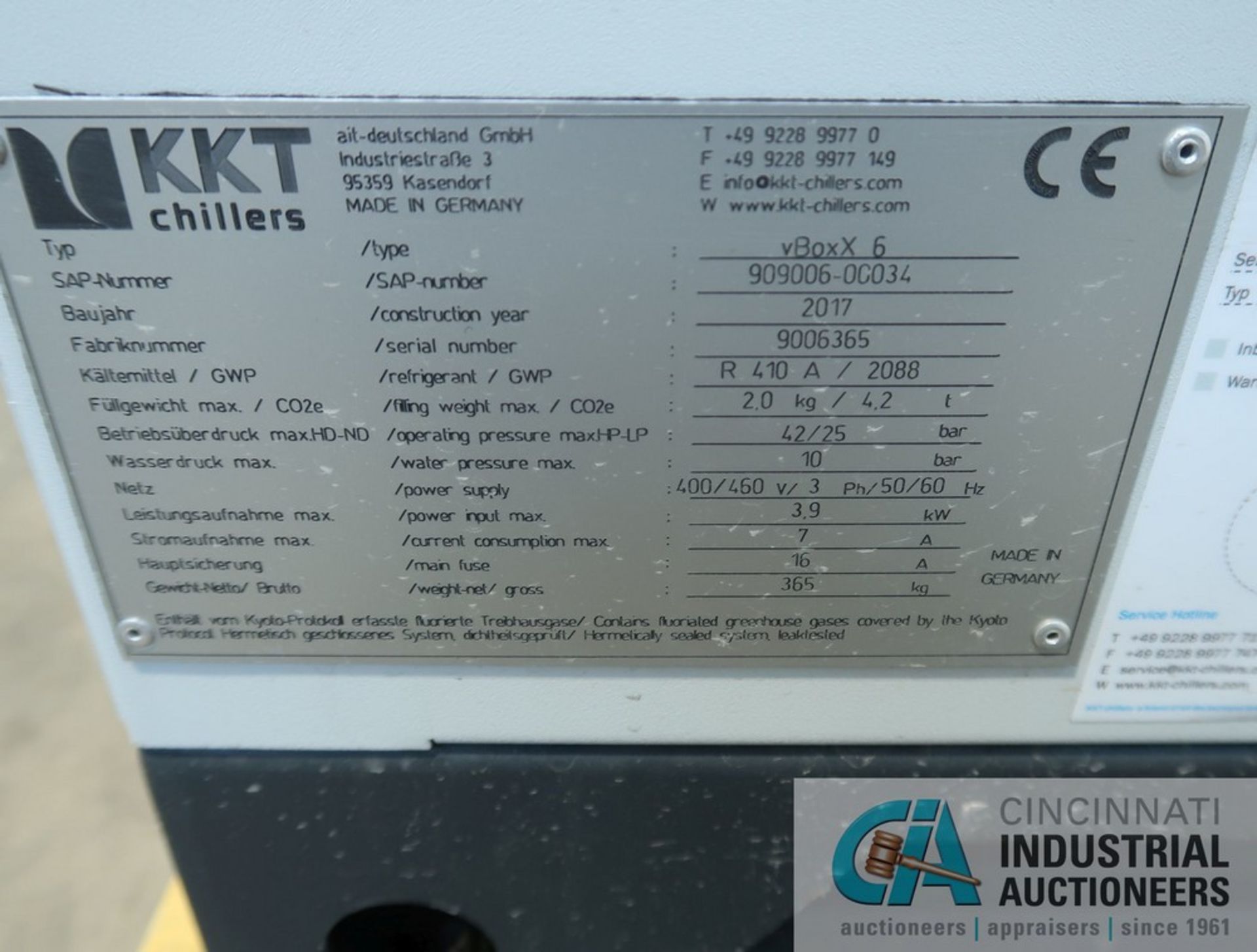 2017 KKT CHILLERS MODEL VBOX X6 VARIO-LINE CHILLER - Appears to be New, Never put in service; S/N - Image 6 of 6