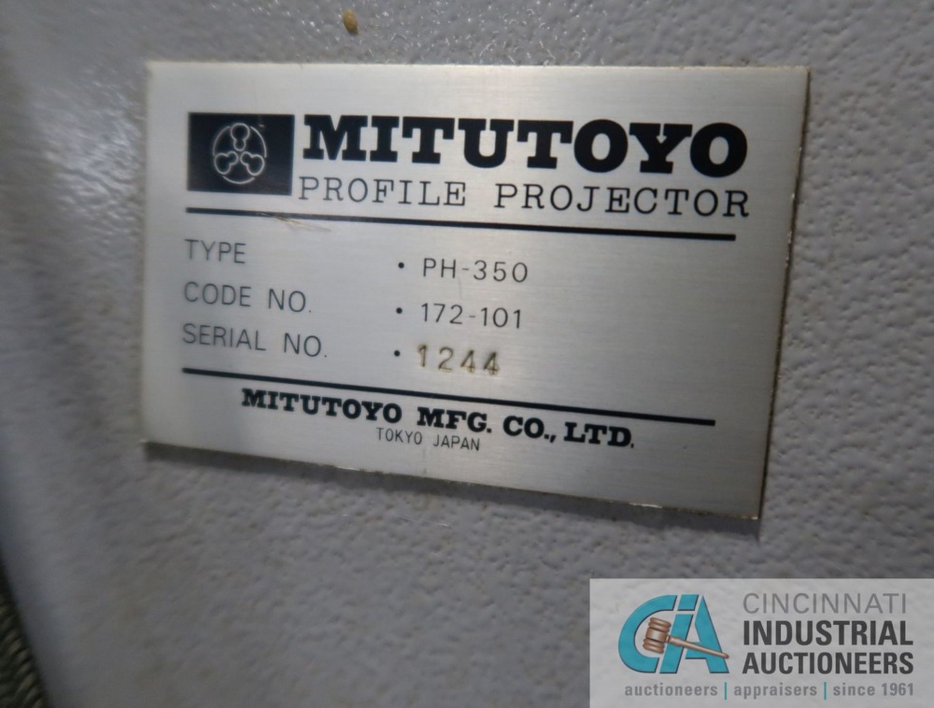 14" DIA. MITUTOYO TYPE PH-350 OPTICAL COMPARATOR; S/N 1244 - Image 7 of 7