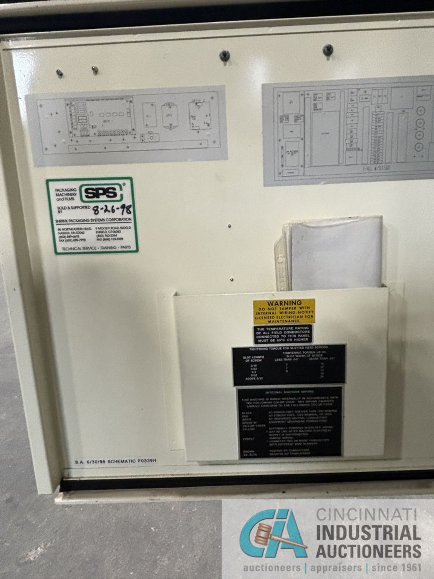 SHANKLIN MODEL F-4A HORIZONTAL FLOW WRAPPER; S/N F9886, SINGLE PHASE, 230 VOLTS, 10' LUGGED - Image 4 of 15