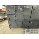 18" X 62" X 68" HIGH STRONGHOLD HEAVY-DUTY NINE-DOOR EMPLOYEE STORAGE CABINET