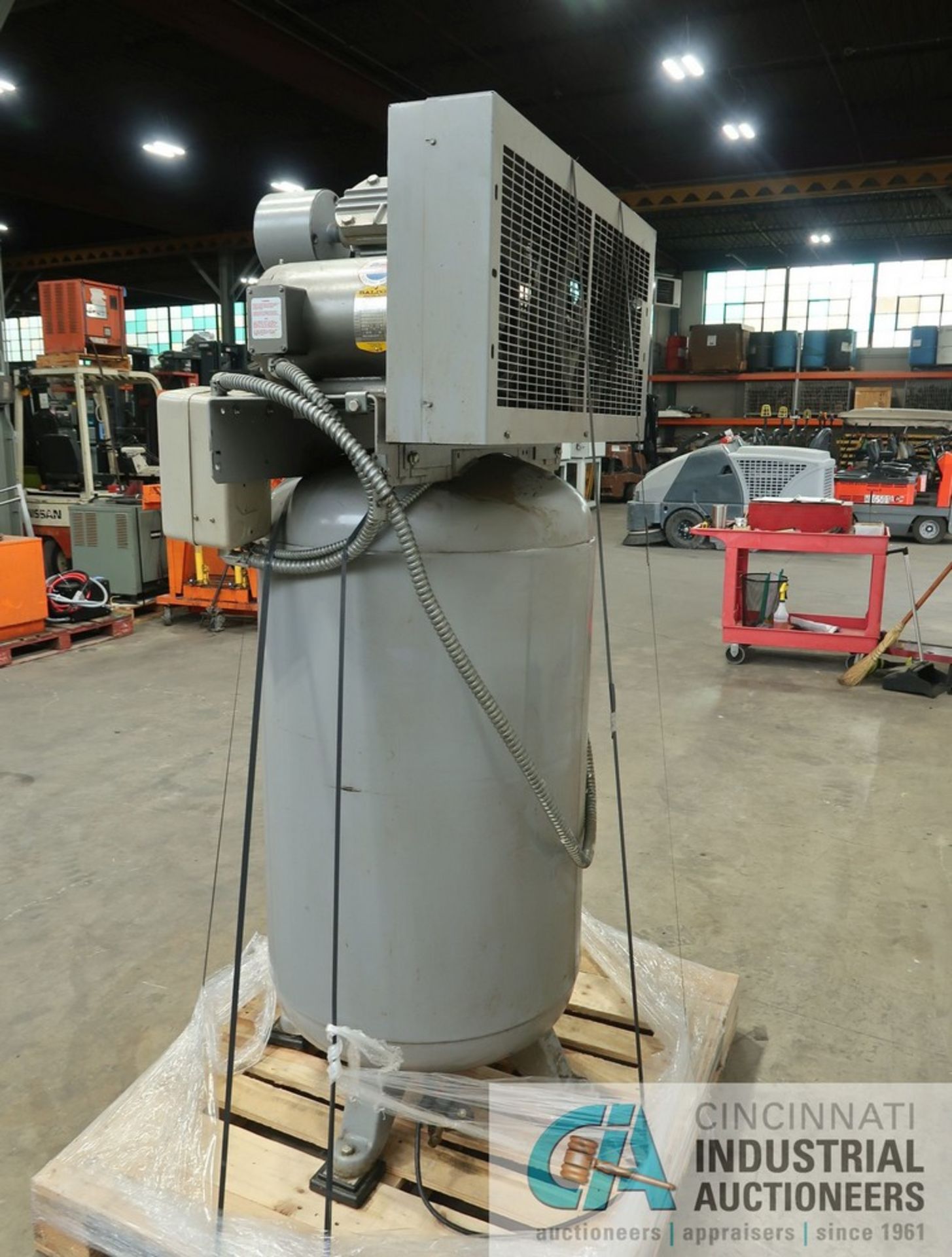 INGERSOLL RAND MODEL T30 VERTICAL TANK AIR COMPRESSOR; S/N 30T-652709, 3-PHASE, 208-230 / 460 VOLTS, - Image 2 of 8