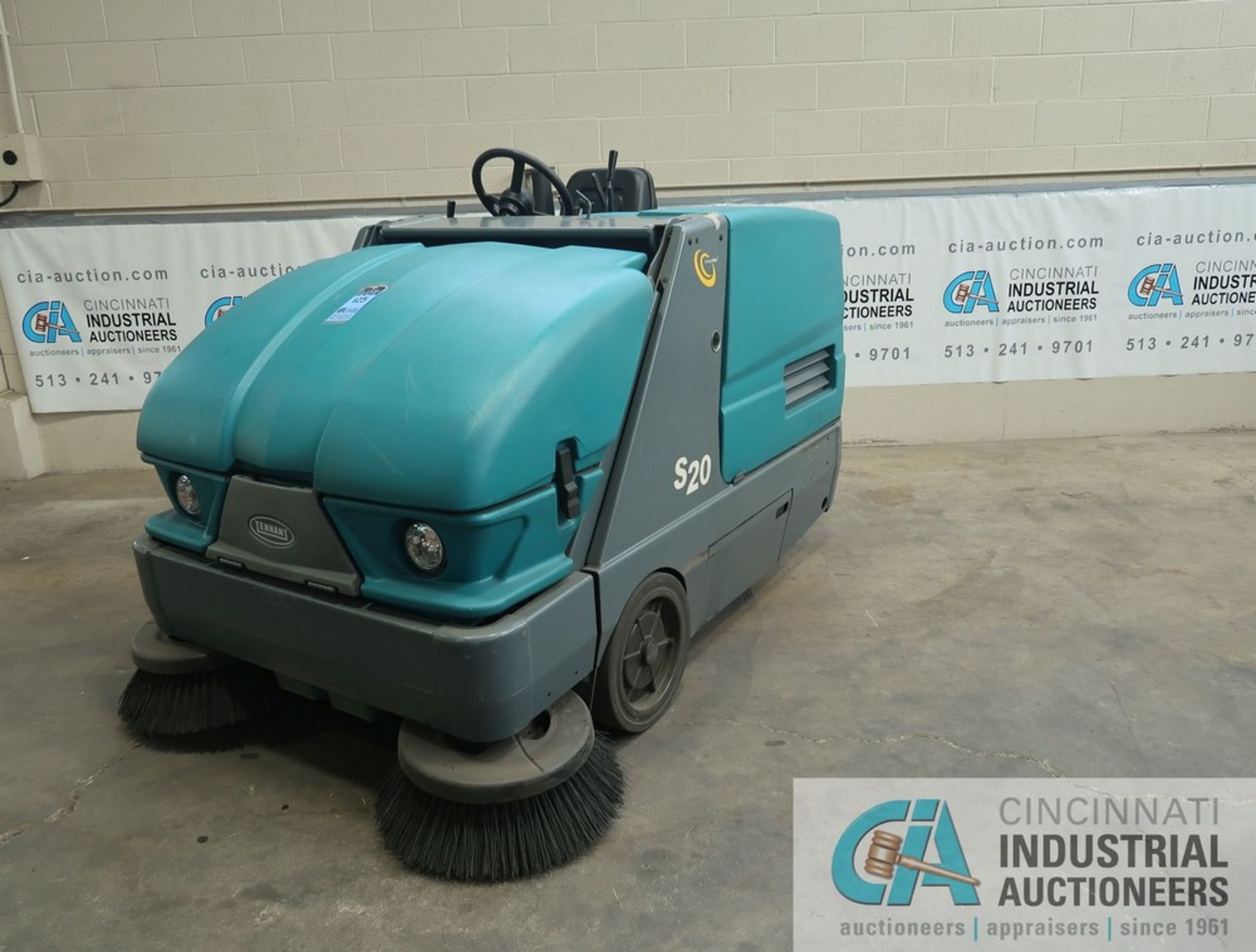 2017 TENNANT MODEL S20 RIDER TYPE FLOOR SCRUBBER; S/N S20-5620, 70 HOURS SHOWING